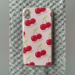 Cherry Pattern Phone Case - Pink